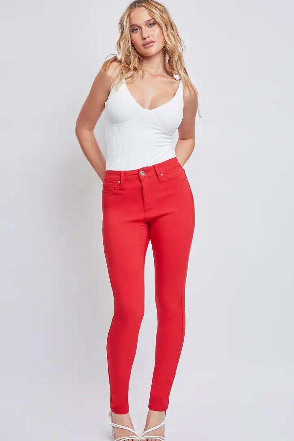 YMI Jeanswear Full Size Hyperstretch Mid-Rise Skinny Jeans - Babbazon new