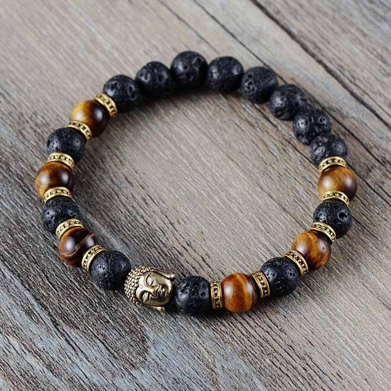 Mara Pearl Chakra Buddha Head Bracelet