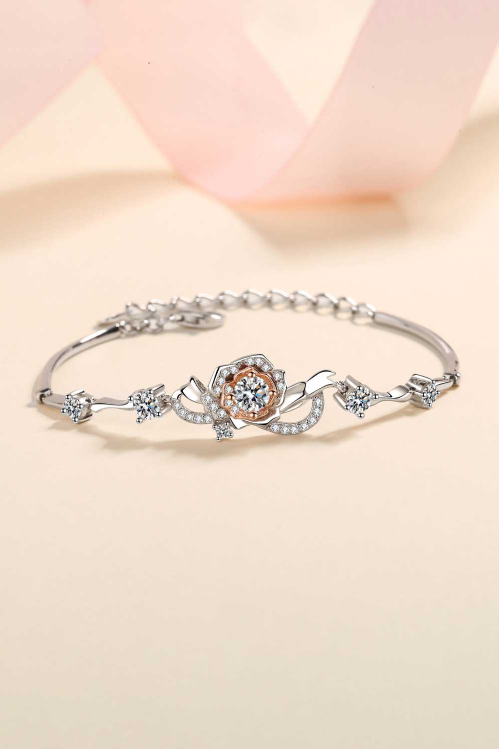 925 Sterling Silver Moissanite Bracelet 