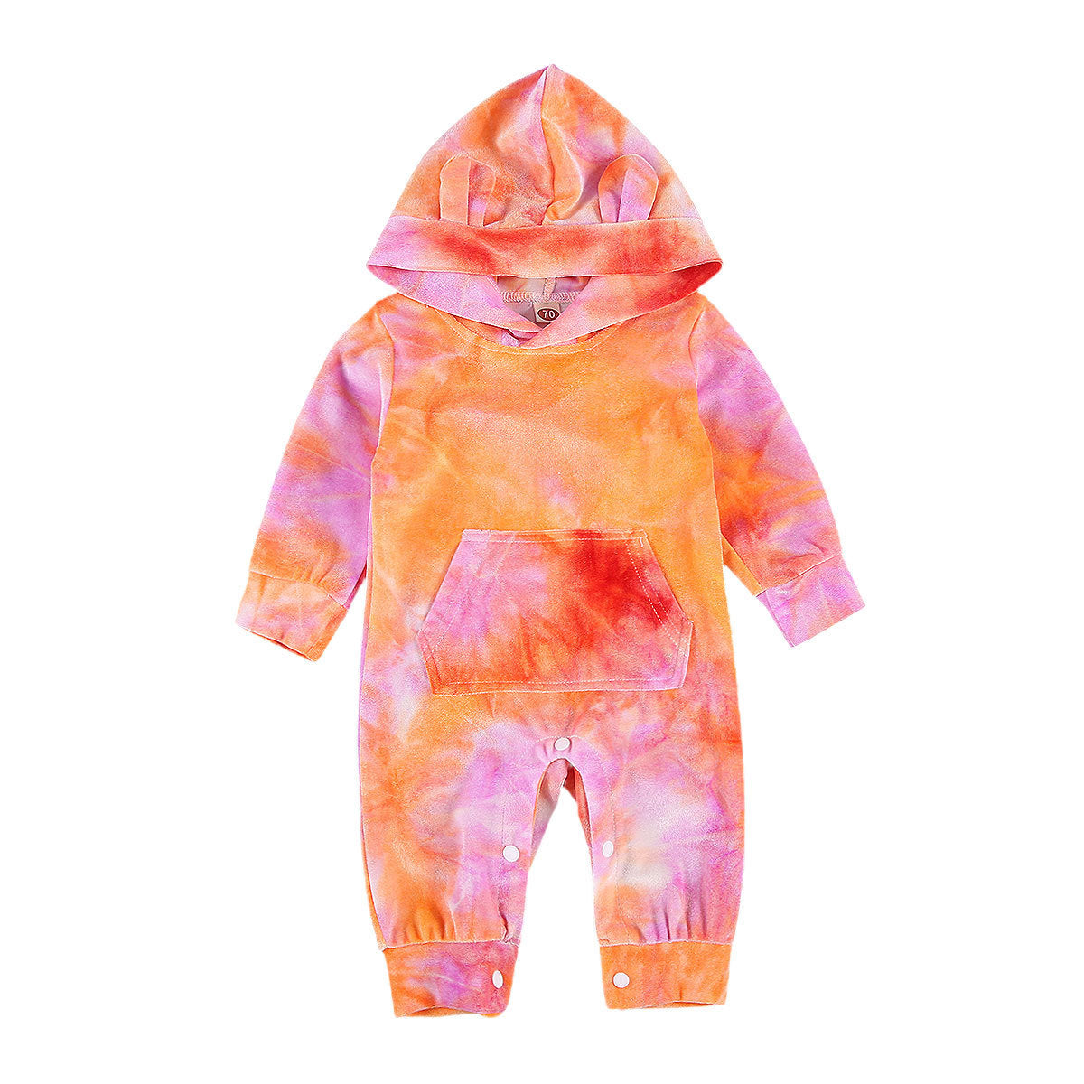 Tie Dye Romper Hooded Baby Jumpsuit Kids