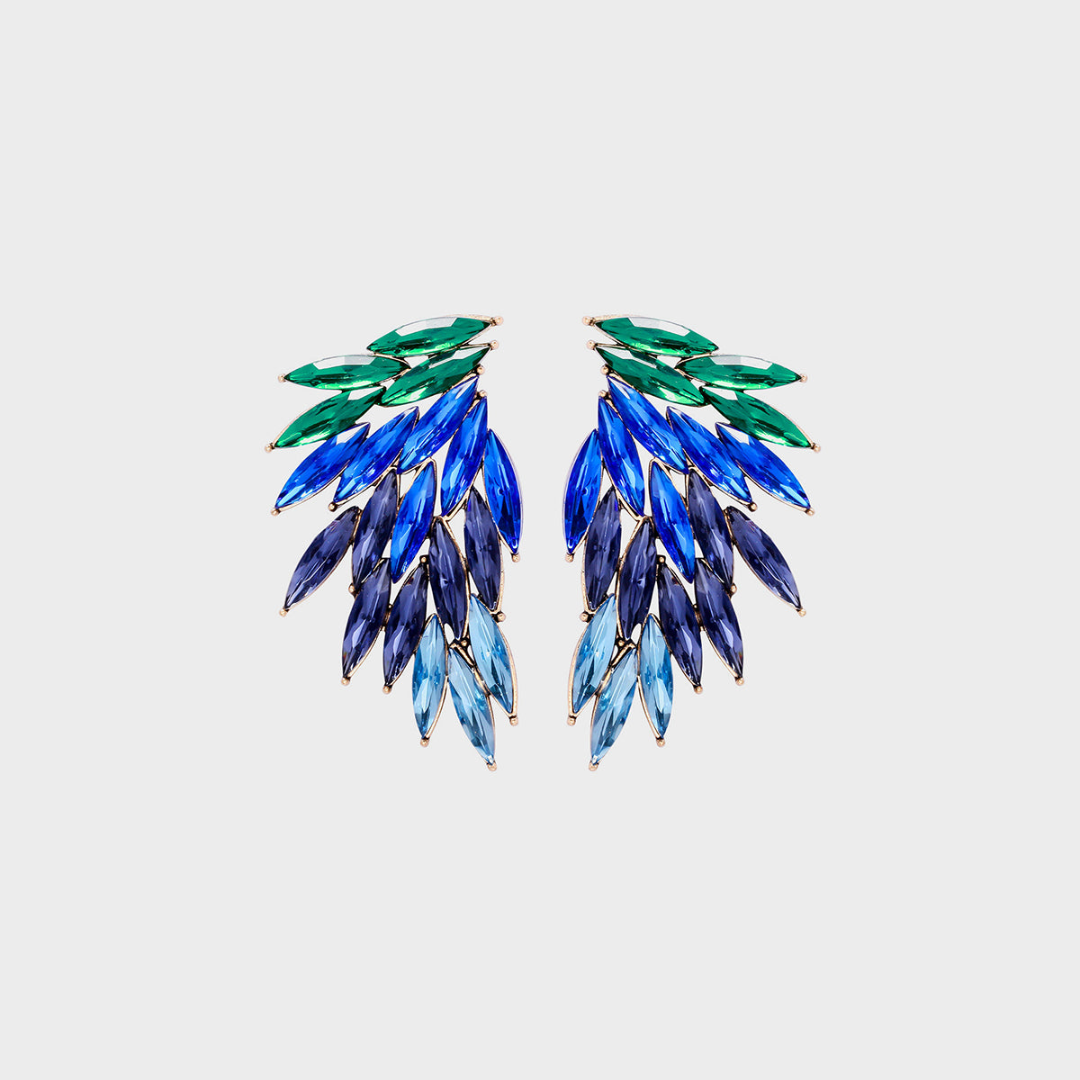 Alloy Acrylic Wing Earrings 