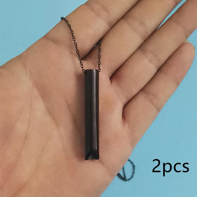 Breathing Pendant Meditation Decompression Cylinder Necklace