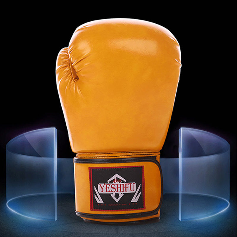 Imitation Cowhide Vintage Lace Up Boxing Gloves