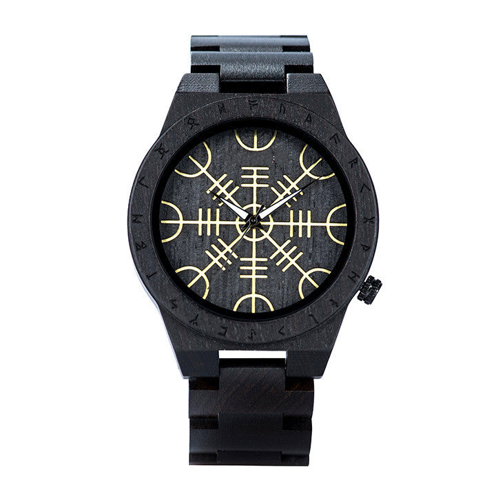 Leisure Ebony All Wood Watch