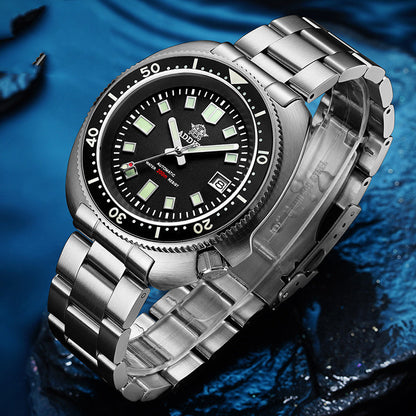 Diving Men's Classic Luminous Sapphire Steel Mechanical Watch