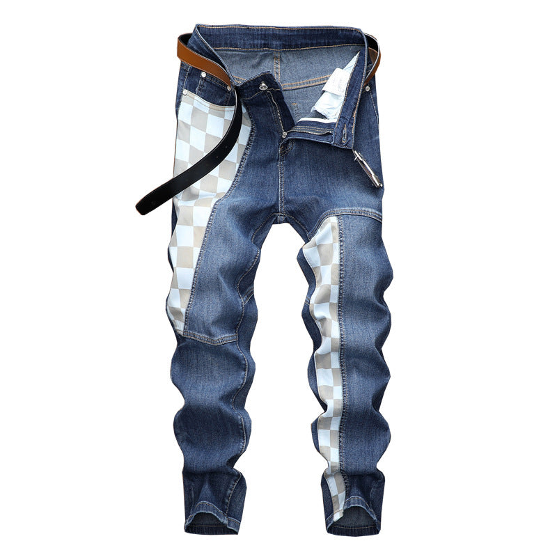 Men's Slim Stretch Stitching Jeans