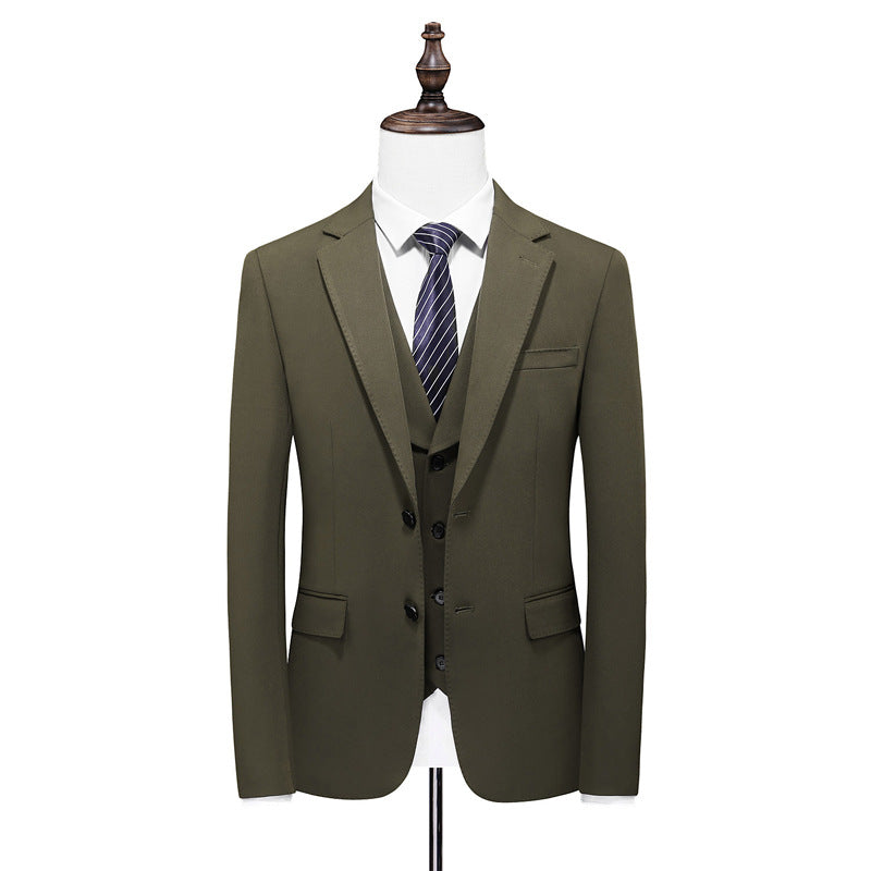 Business Casual Men's Suit Three-piece Suit Wedding Dress 