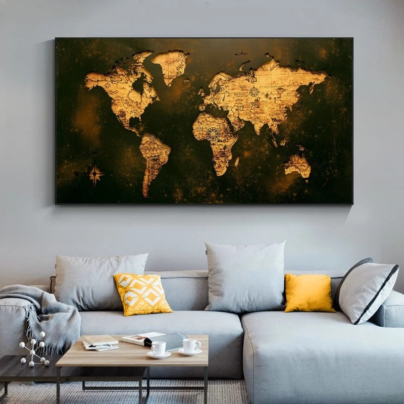 World Image Decorative Paintings Export High-definition Printing Canvas Paintings Decorative Paintings Murals Hanging Paintings Painting Cores