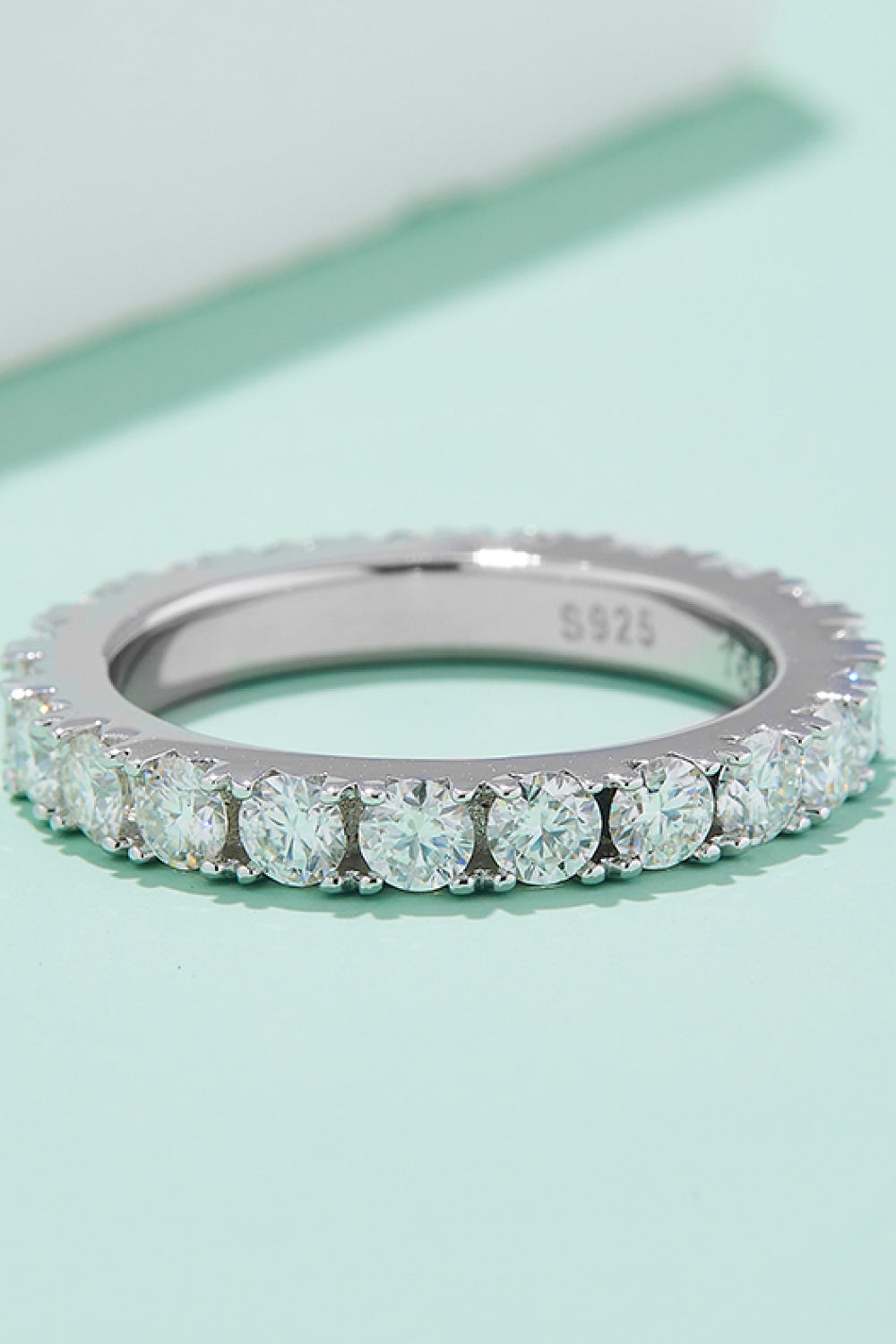 2.3 Carat Moissanite 925 Sterling Silver Eternity Ring 