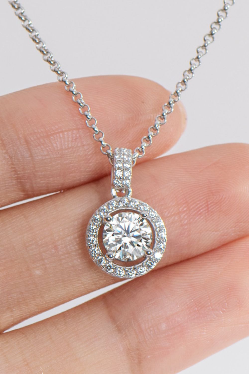 Zircon Pendant 925 Sterling Silver Necklace 