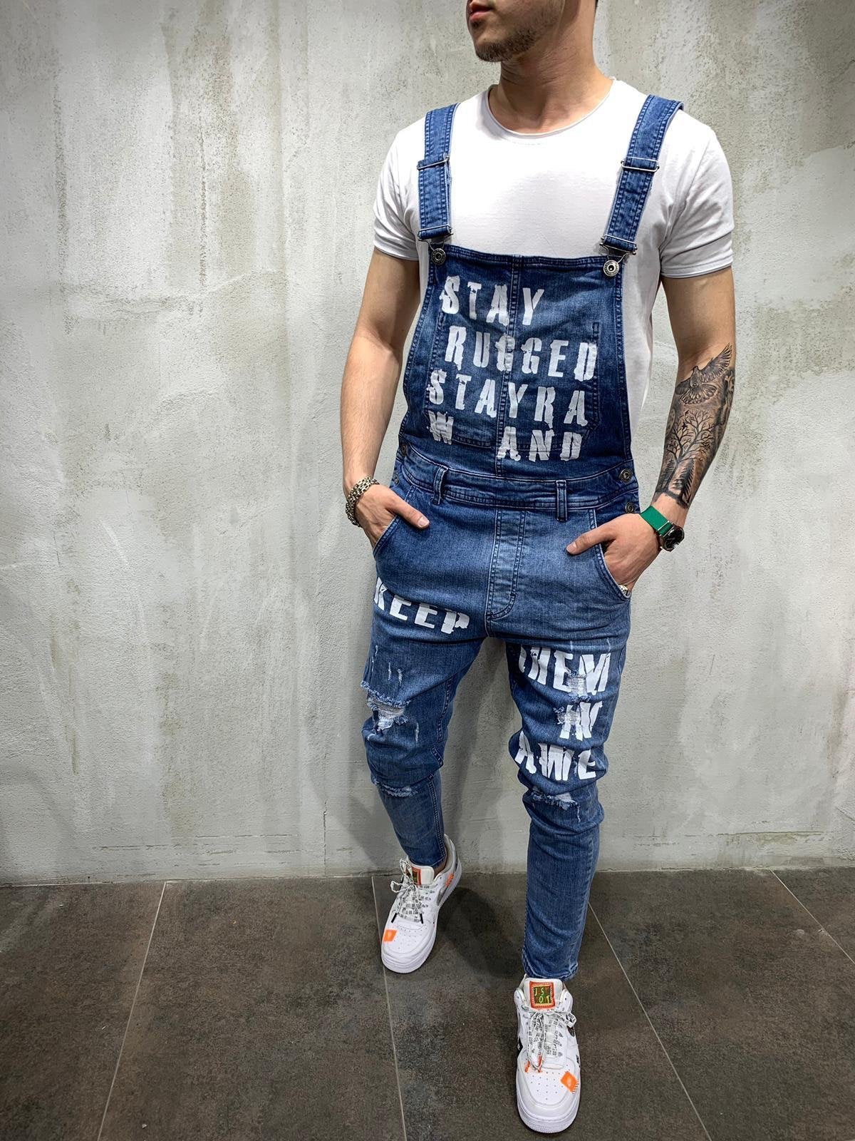 New Style Overalls Slim Slimming Men's Trousers