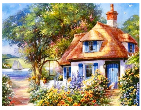 5d DIY Diamond Embroidery Gift Home House Painting Landscape