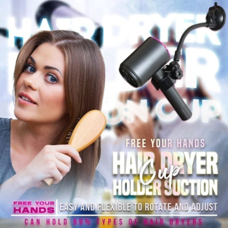 Punch-free Bathroom Hair Dryer Bracket Suction Cup 