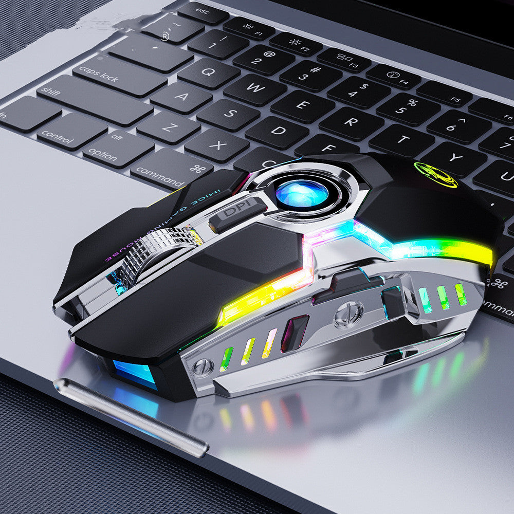 Silent Charging RGB Streamer Horse Racing Wireless Gaming Mouse