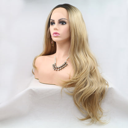 13*3" Lace Front Wigs Synthetic Long Wavy 24" 130% Density 