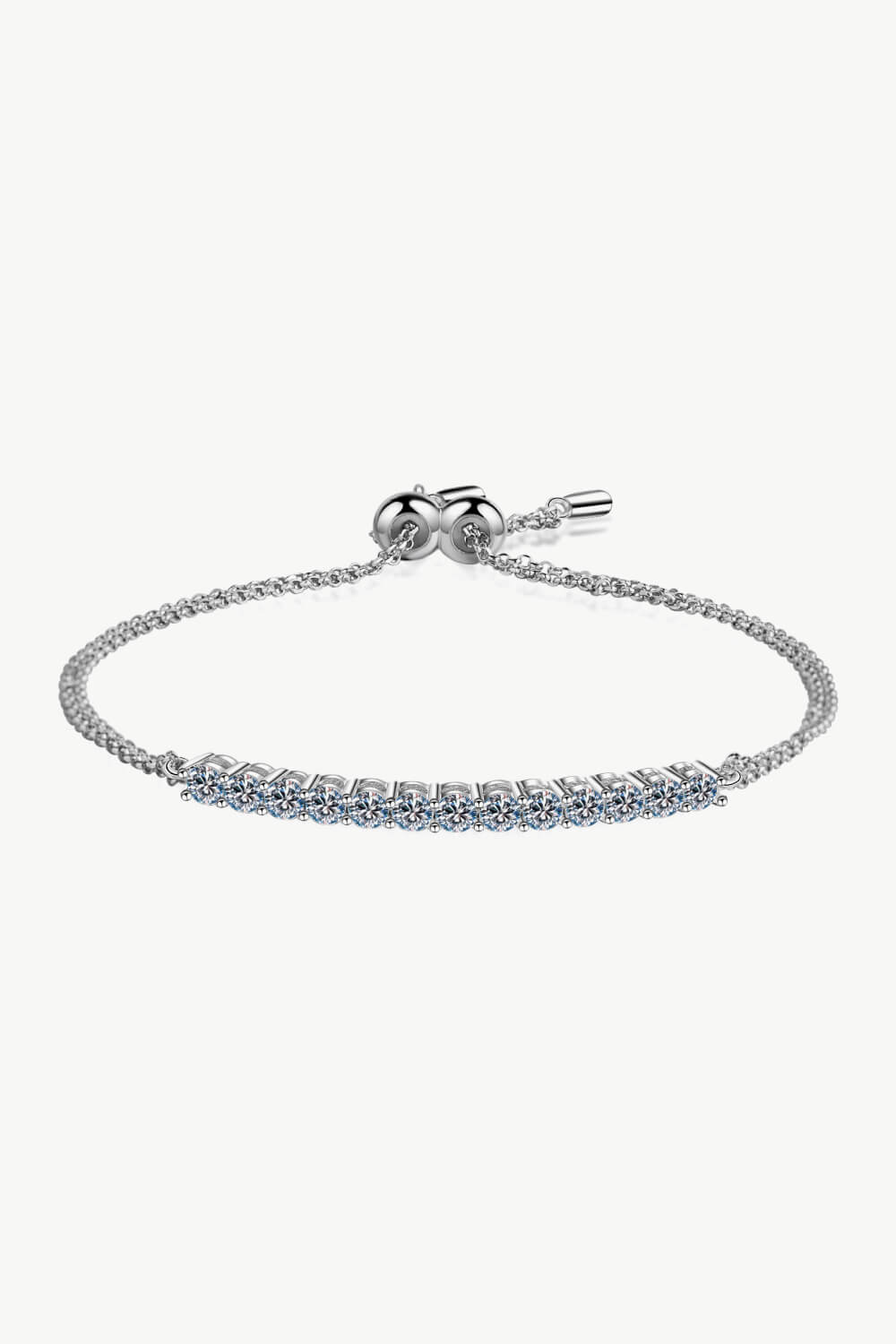 Adored Moissanite Sterling Silver Bracelet 