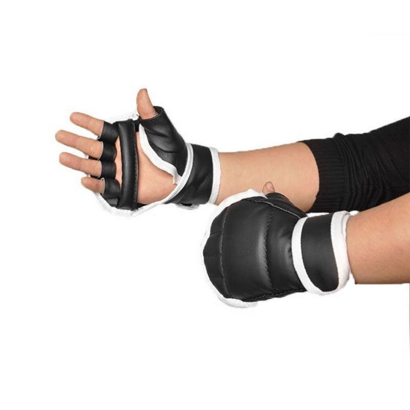 Black Sanda Half Finger Boxing Gloves