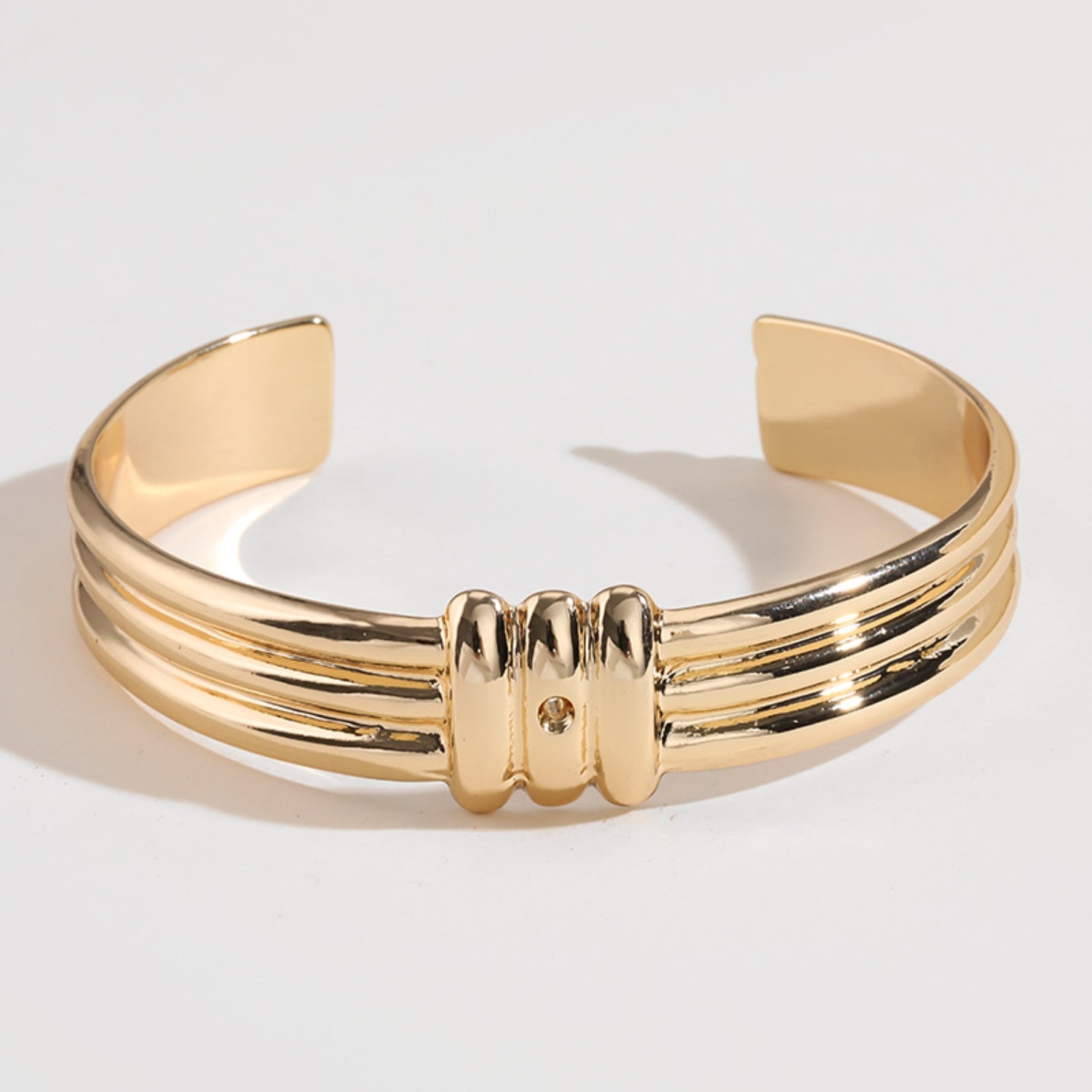 Gold-Plated Alloy Cuff Bracelet 