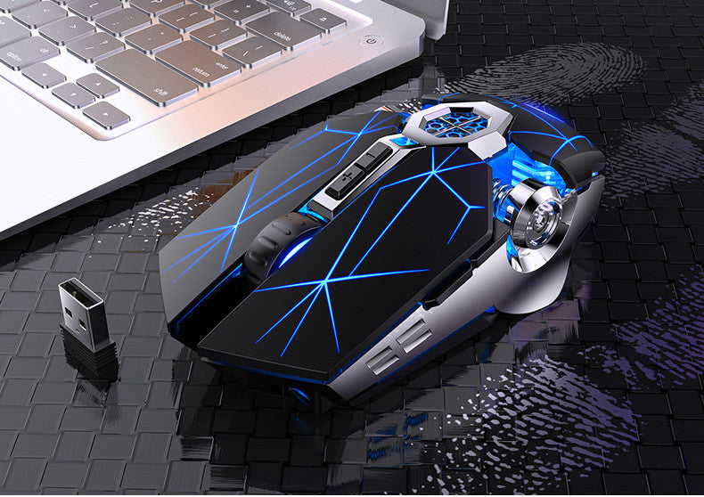 Silver carving ghost mackerel gaming mechanical mouse