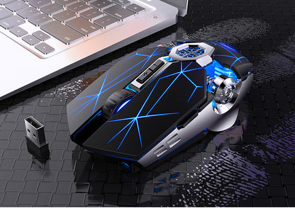 Silver carving ghost mackerel gaming mechanical mouse