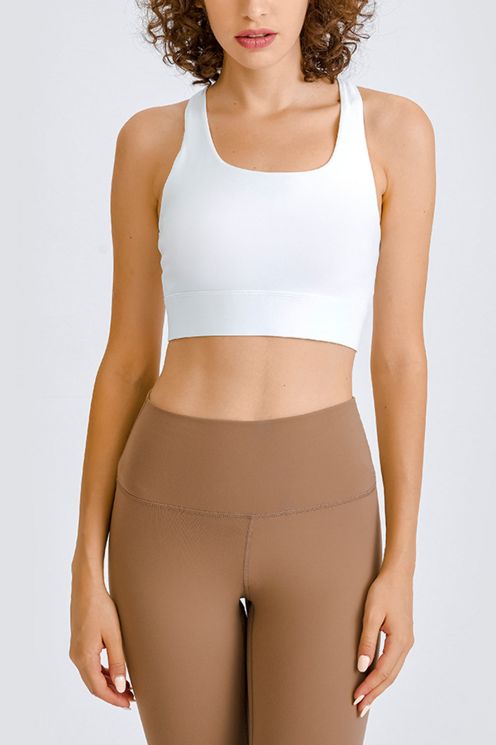 Cross Back Yoga Crop Top - Babbazon Tops