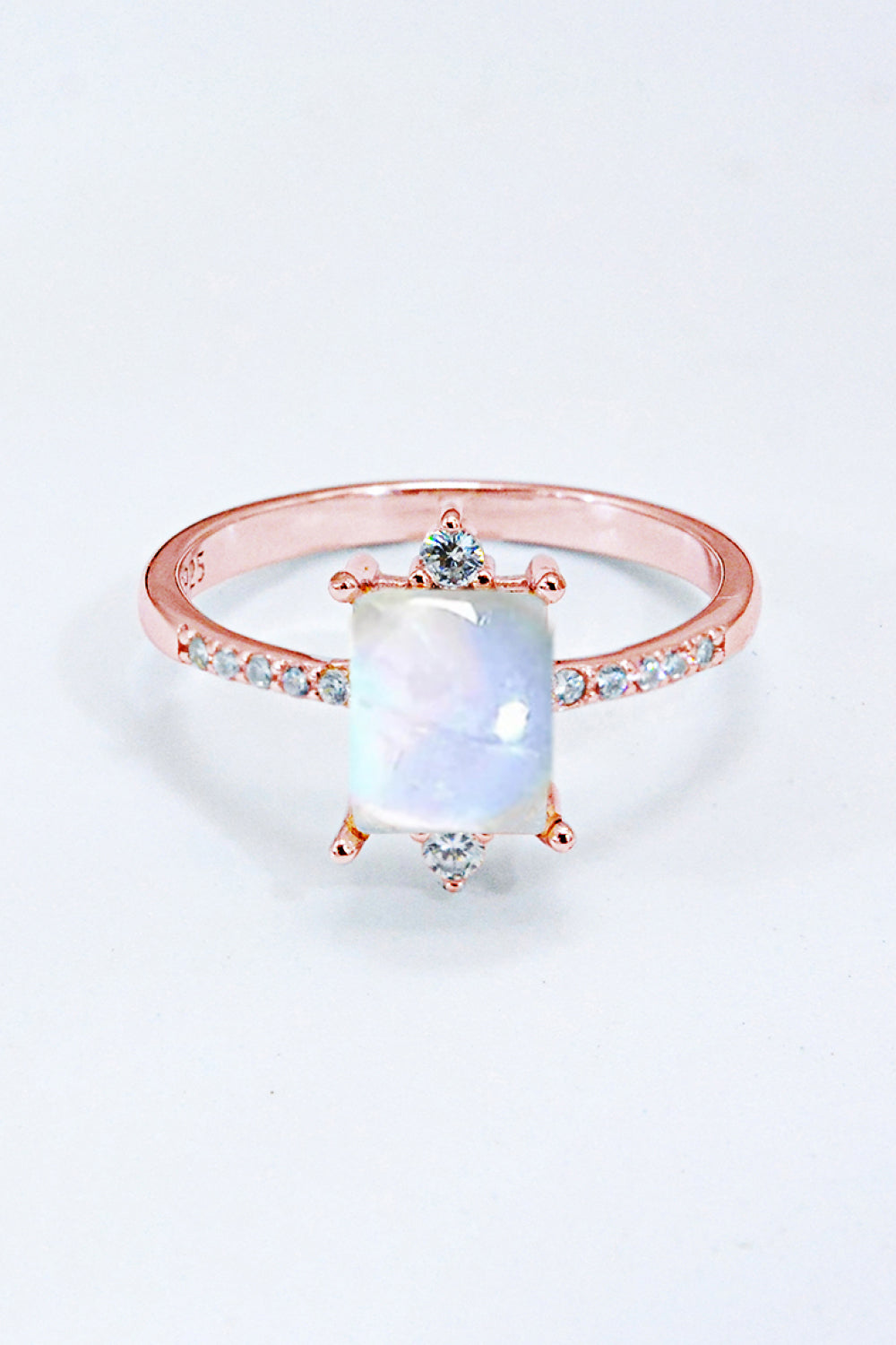 925 Sterling Silver Square Moonstone Ring 