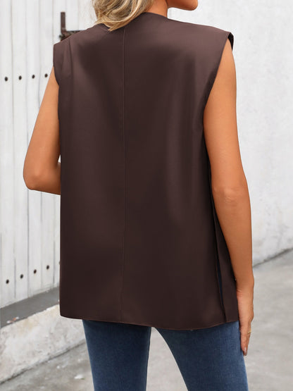 Side Slit Open Front Vest