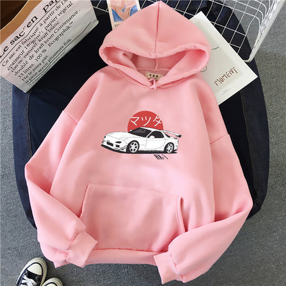 Printed Hoodie Men Women Fashion Hooded Sweatshirt Car Culture