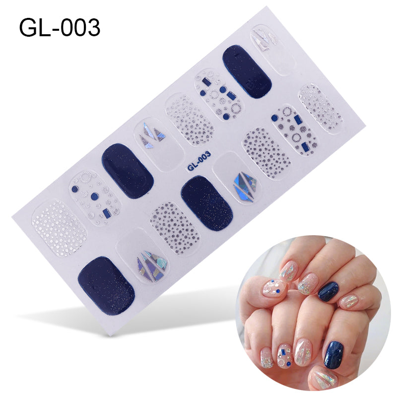 Laser Letters Color Oil Film Nail Stickers