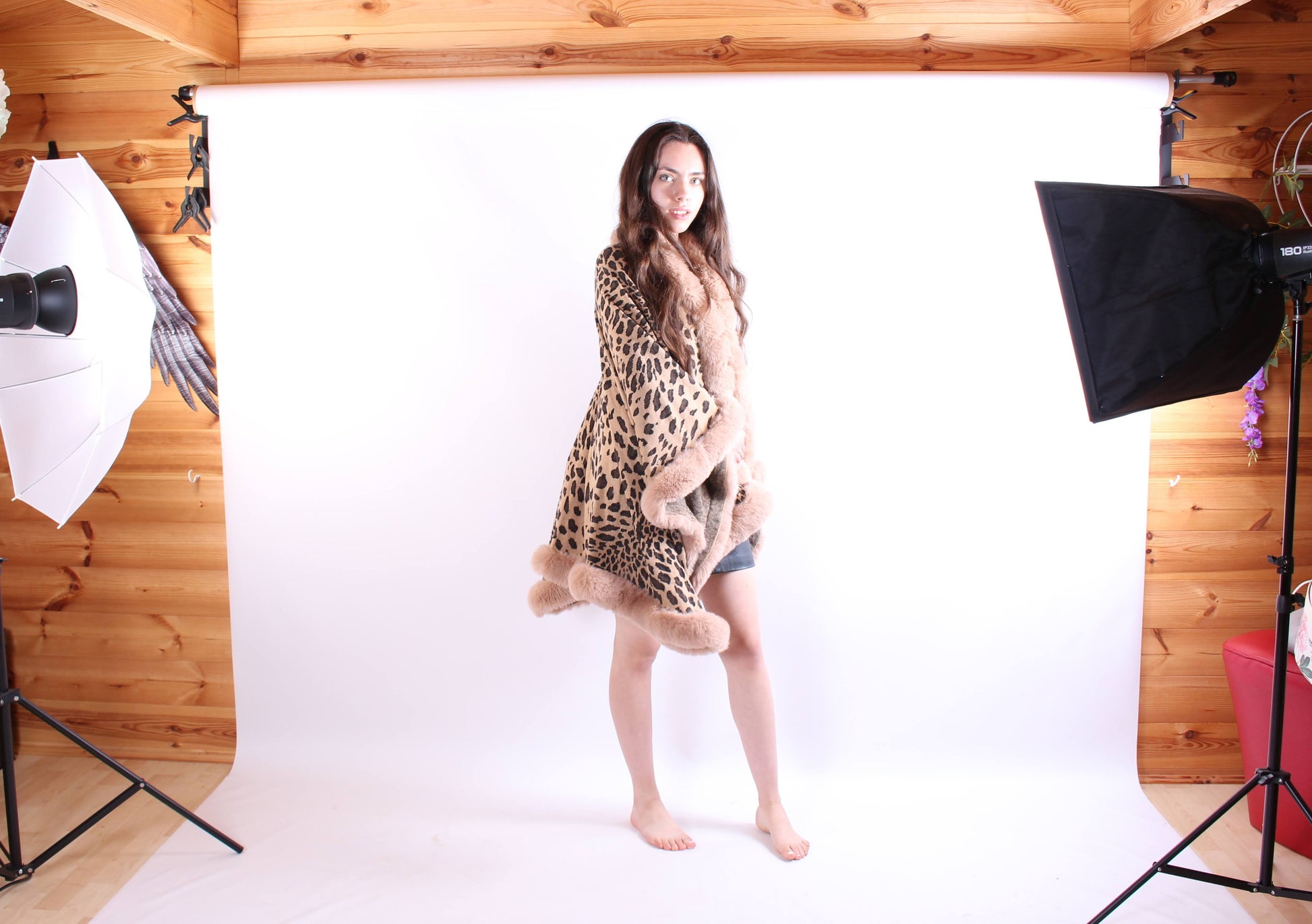 Stylish Leopard Lounge Poncho