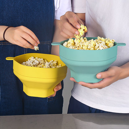 Silicone Popcorn Bucket High Temperature Resistant With Cover 