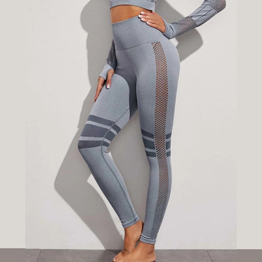 Hollow Mesh Breathable Yoga Pants 