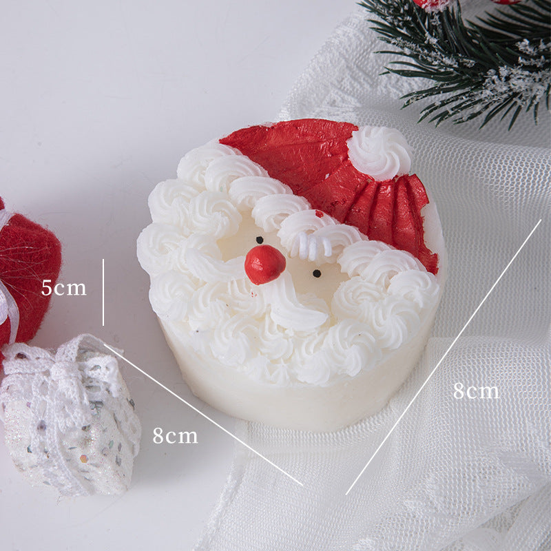 Santa Claus Decorative Cake Candle Aromatherapy Accompanying Gift Christmas Handmade Gift Shape Gift Candle