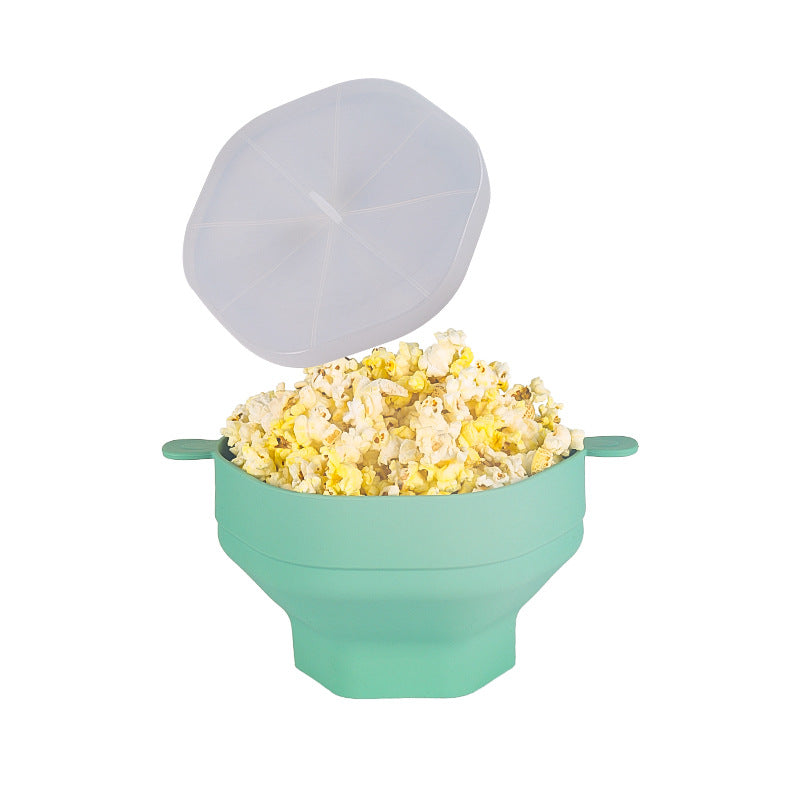 Silicone Popcorn Bucket High Temperature Resistant With Cover 