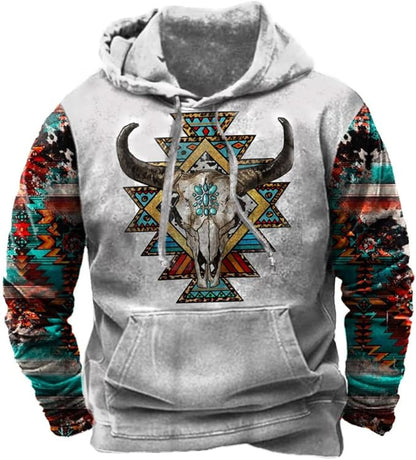 Printed Hoodie Men's Clothing