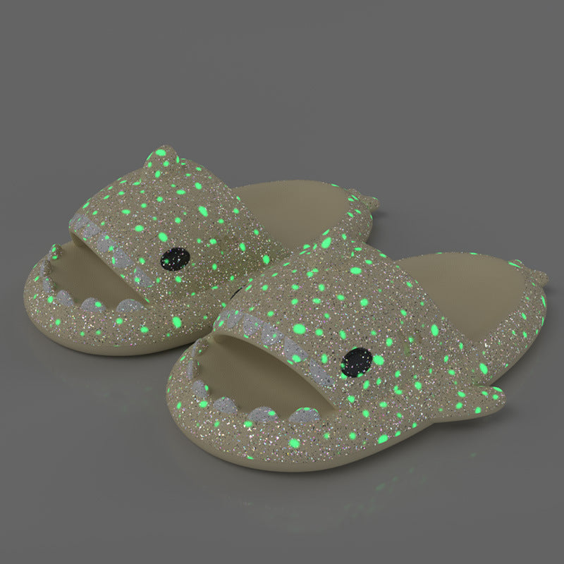 Starry Sky Luminous Shark Slippers Summer 