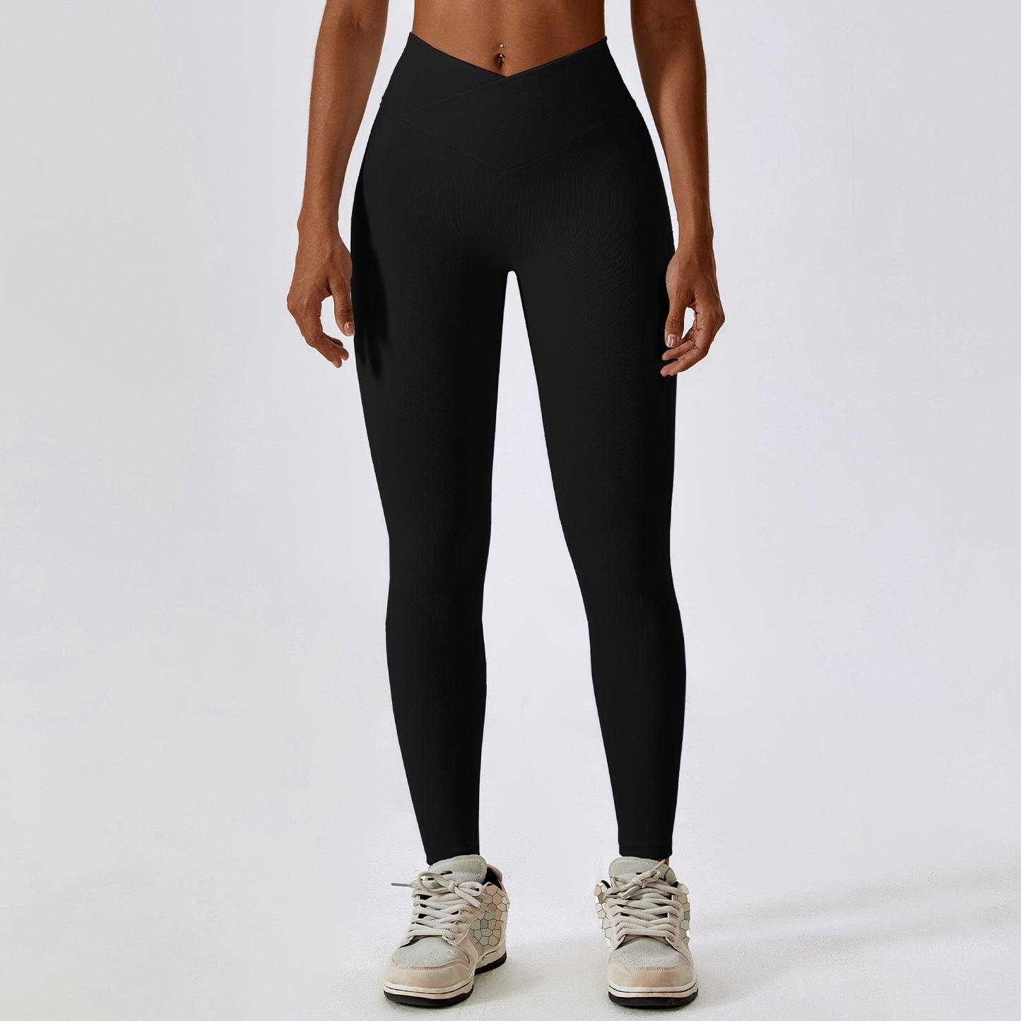 Cross High Waist Tight Thread Hip Raise Yoga Pants 