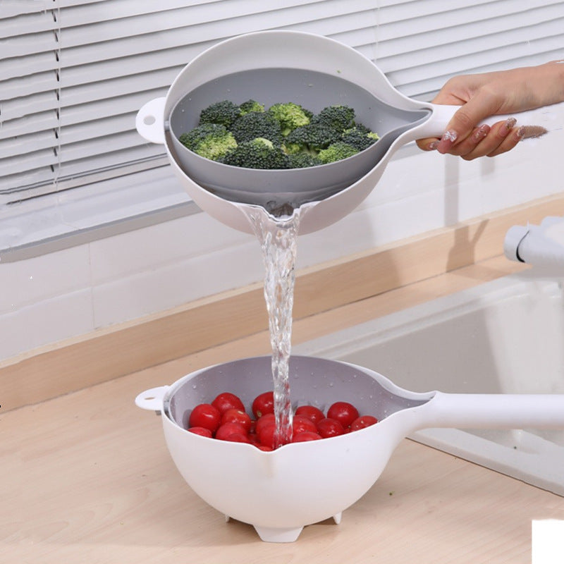 Double-layer Drain Basket Home Living Room Creative Kitchen Gadgets 