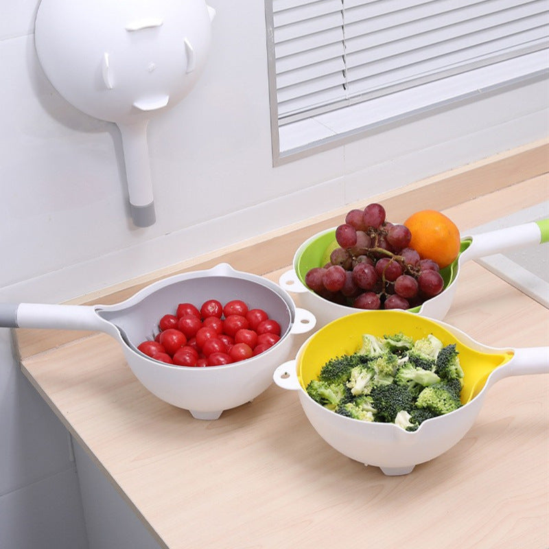 Double-layer Drain Basket Home Living Room Creative Kitchen Gadgets 