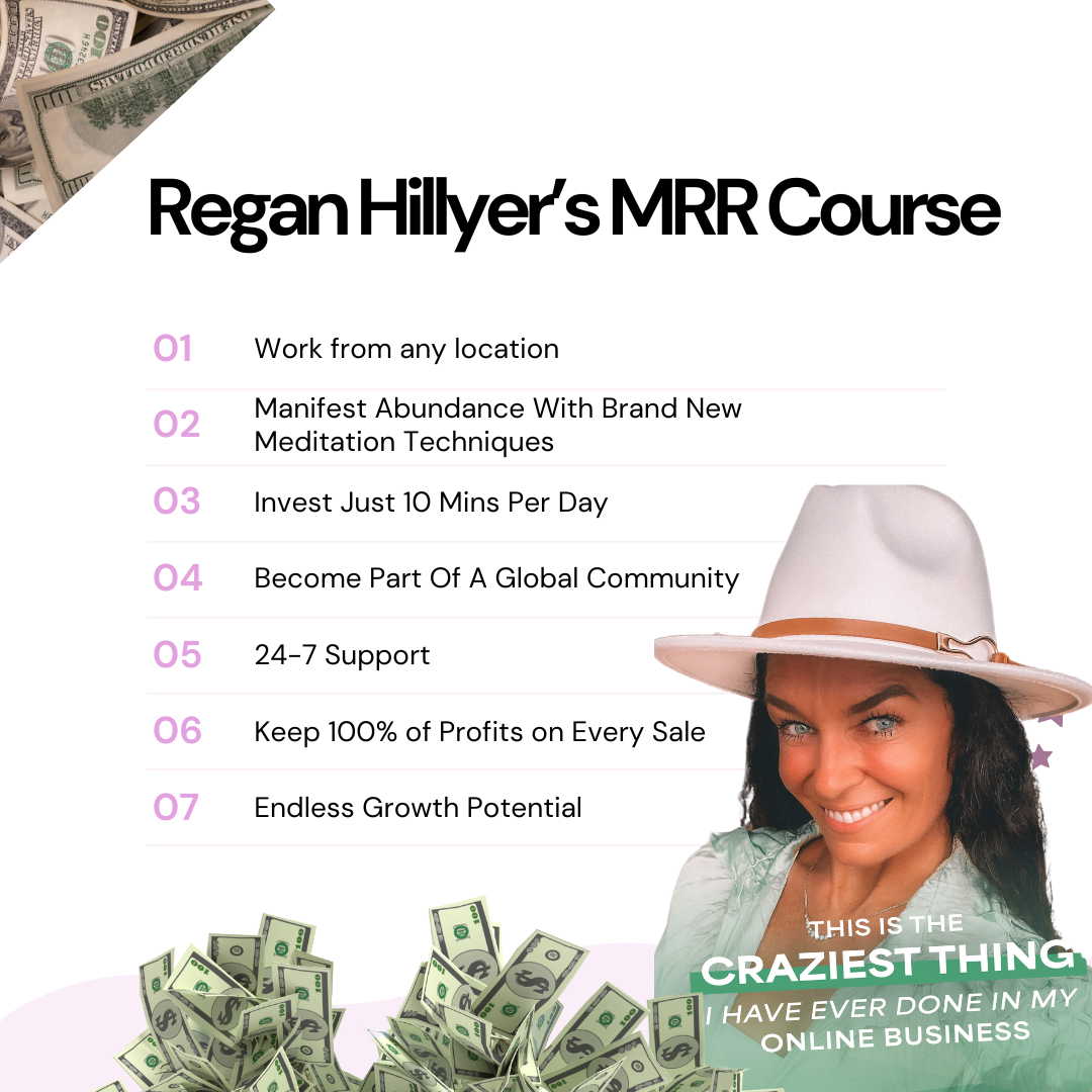 Regan Hillyer MRR Program, Regan Hillyer, Regan Hillyer Master Resell Rights, Regan Hillyer Manifestation, Manifest with Regan Hillyer