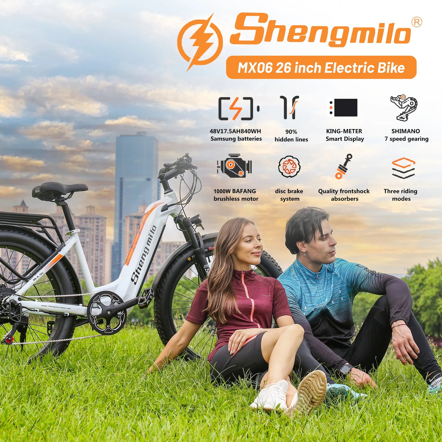 Shengmilo MX06 1000W Electric Bicycle with BAFANG Motor