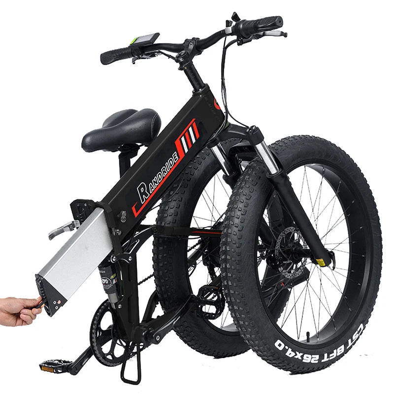 RANDRIDE YX26M 26-Inch Electric Bike - 1000W, Full Suspension