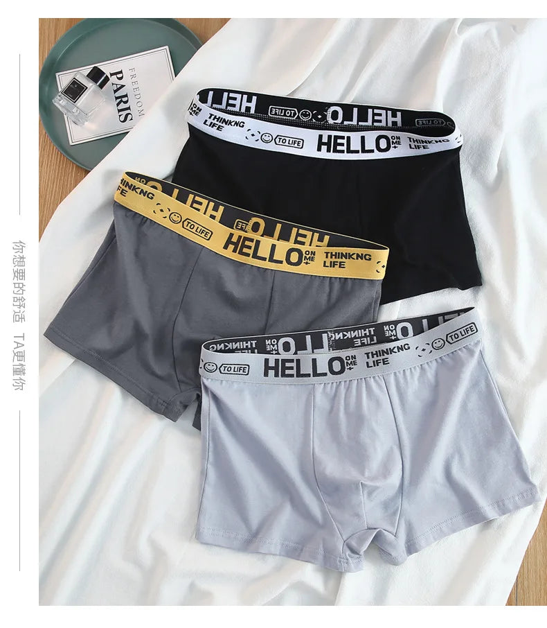 10Pcs/Men's Underwear High Stretch Boxer Shorts