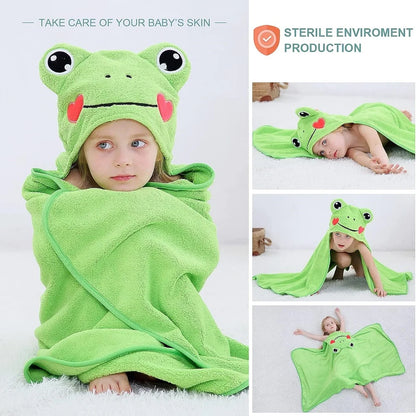 Toddler Hooded Baby Bath Towels—Soft, Warm, and Perfect for Snuggly Moments 