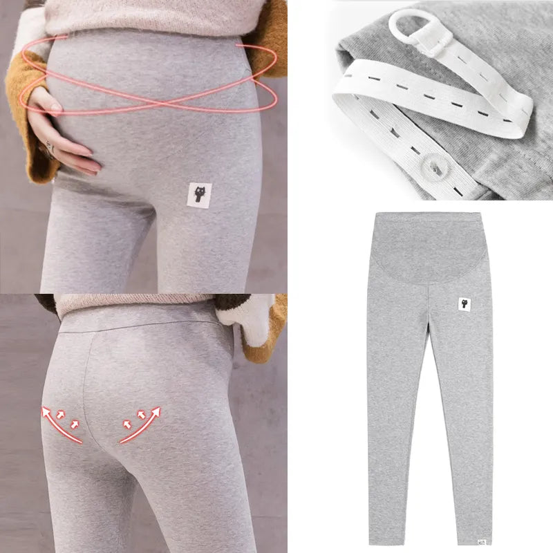 FlexFit Harmony: Maternity Leggings with Adjustable Waist for Effortless Comfort 