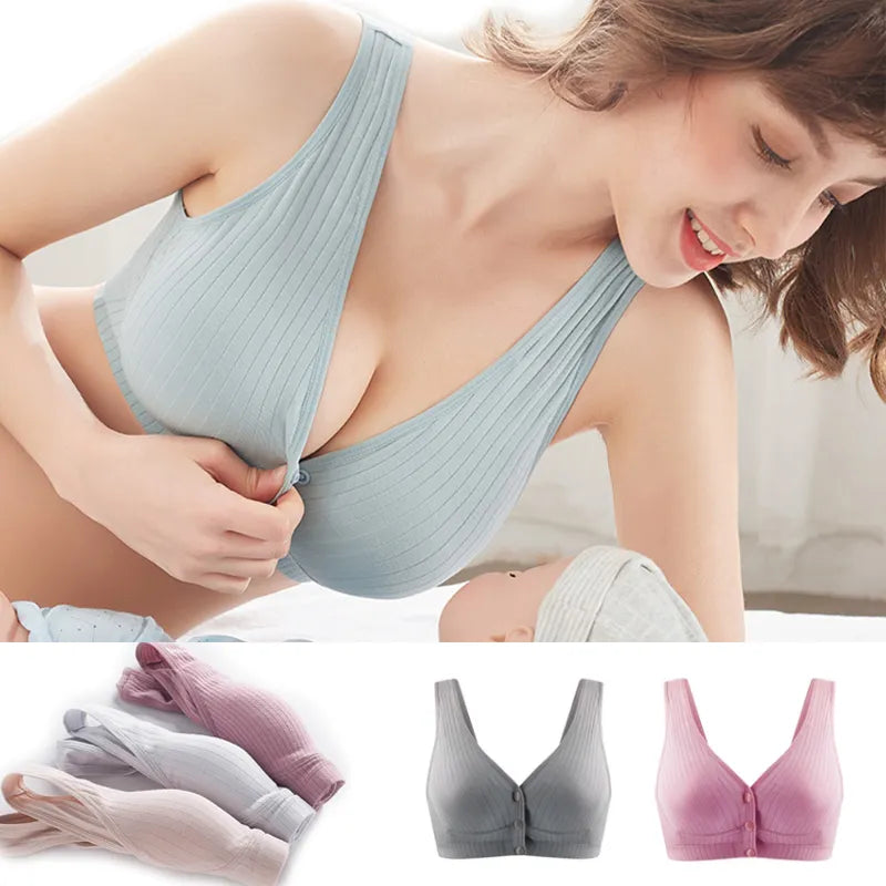 Cotton Maternity Nursing Bras for Pregnancy and Breastfeeding 