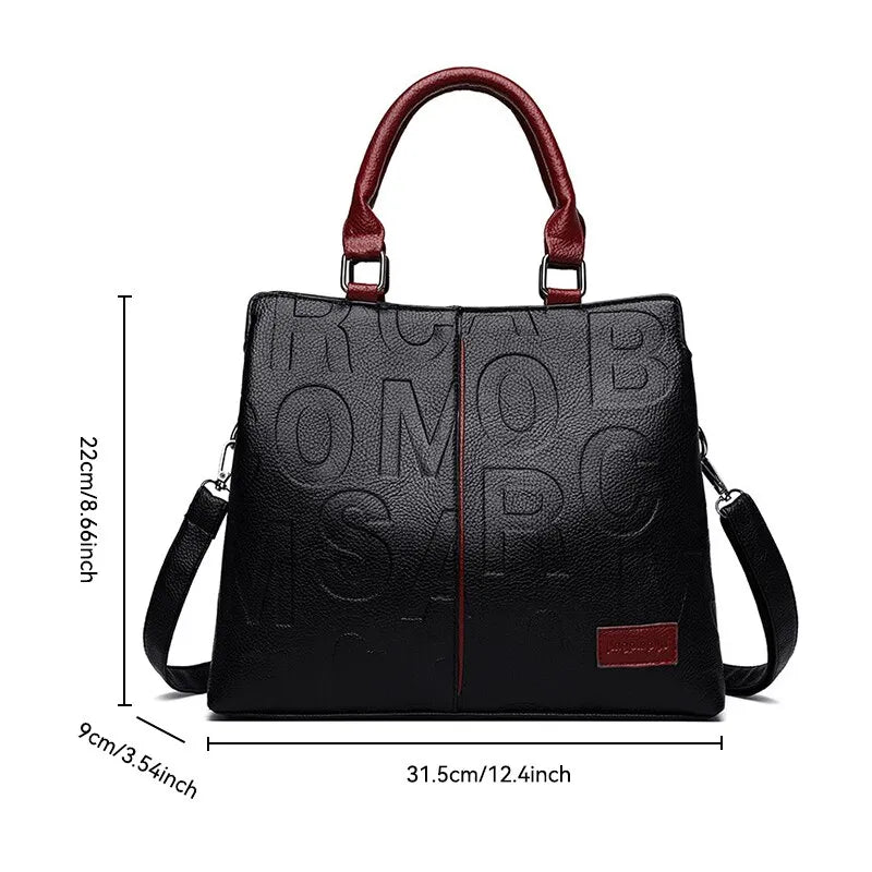 2024 Large Capacity Leather Handbag 