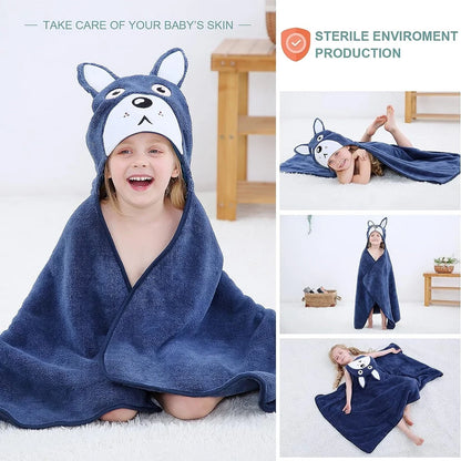 Toddler Hooded Baby Bath Towels—Soft, Warm, and Perfect for Snuggly Moments 