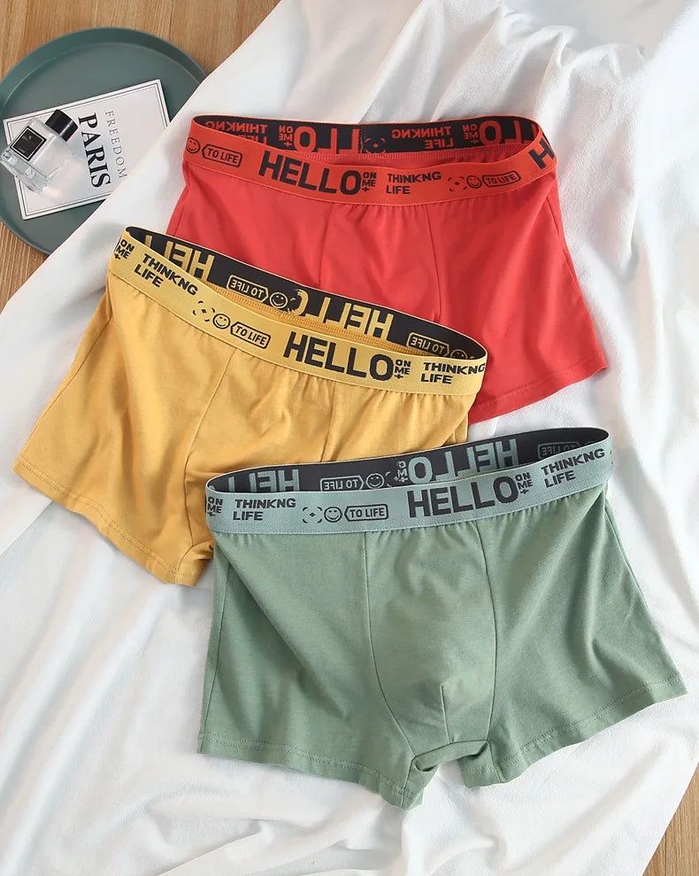 10Pcs/Men's Underwear High Stretch Boxer Shorts