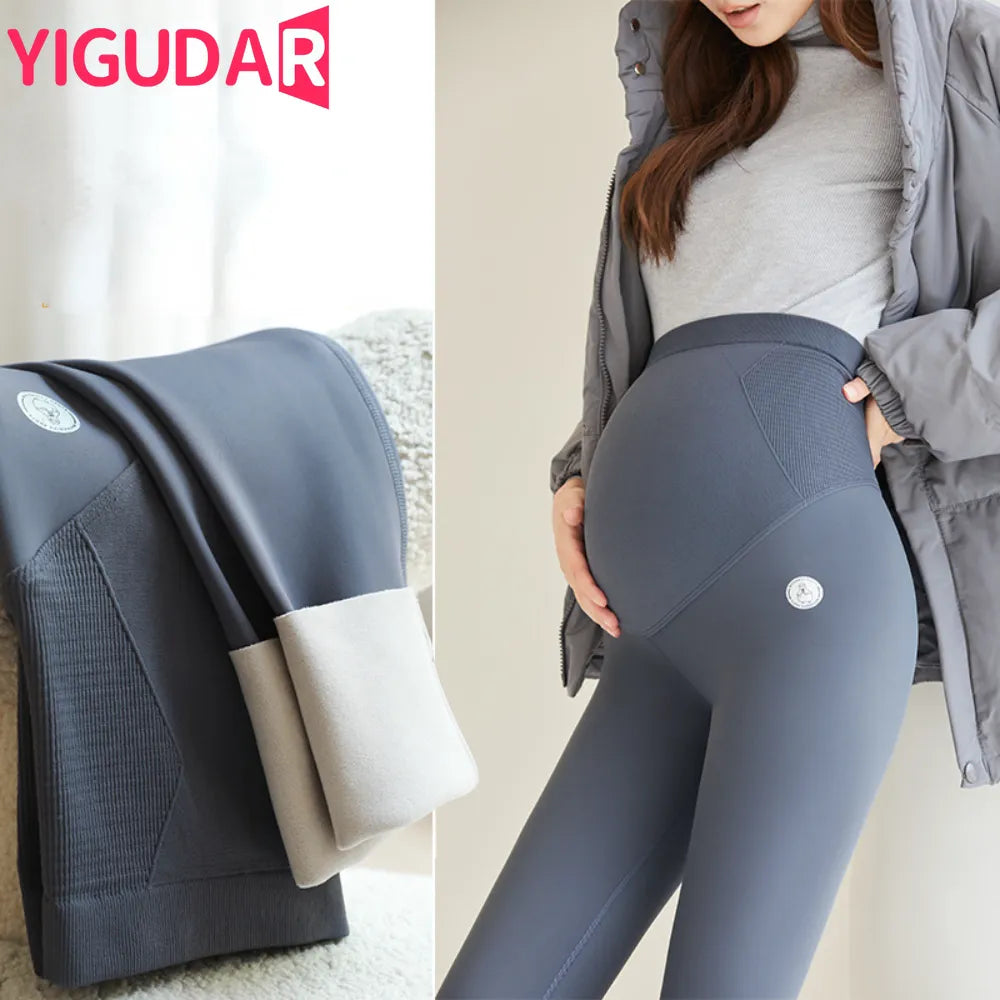 Cozy Chic: Autumn Winter Maternity Leggings 